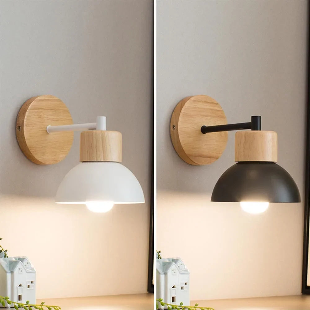 Wood and Metal Nordic Wall Lamp