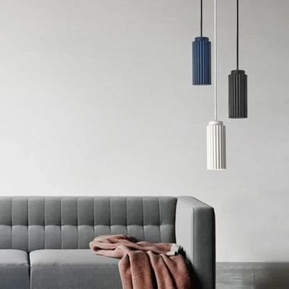 NordicGlow Fluted Glass LED Pendant