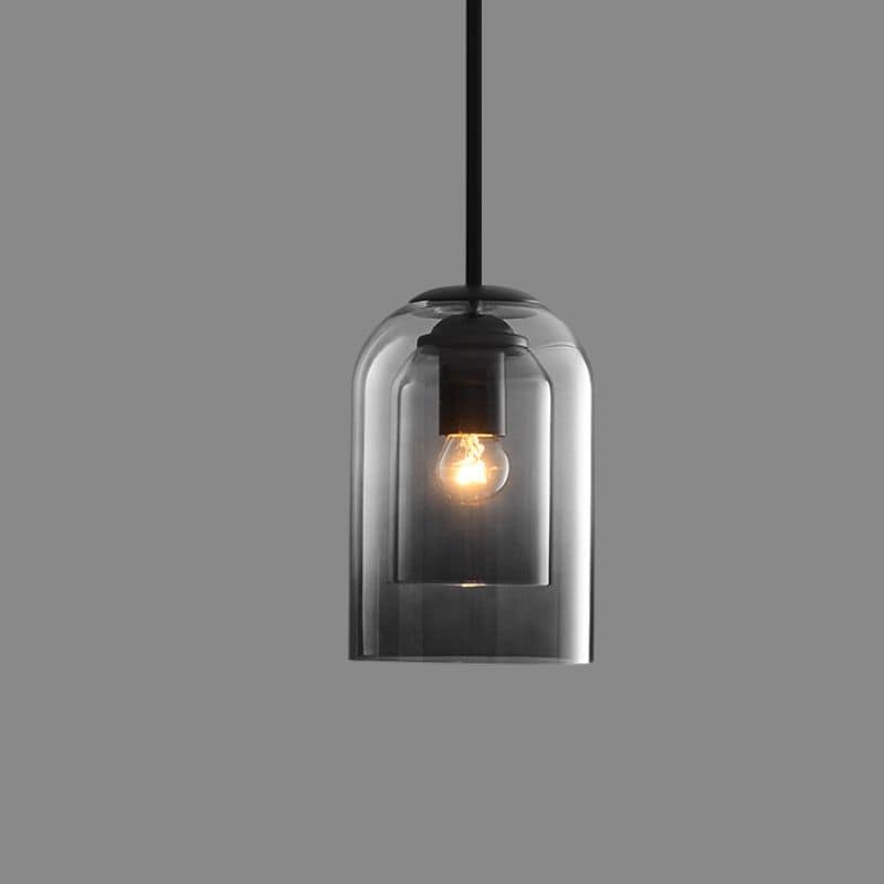 Mica Double Glass Mid-Century Pendant