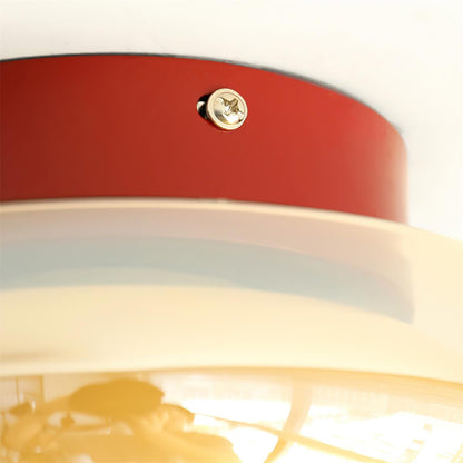 June Retro Glass Flush Mount Ceiling Light