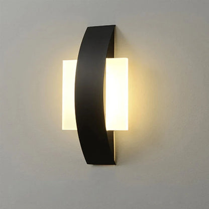 Acrylic Sphere and Iron Panel LED Wall Lamp