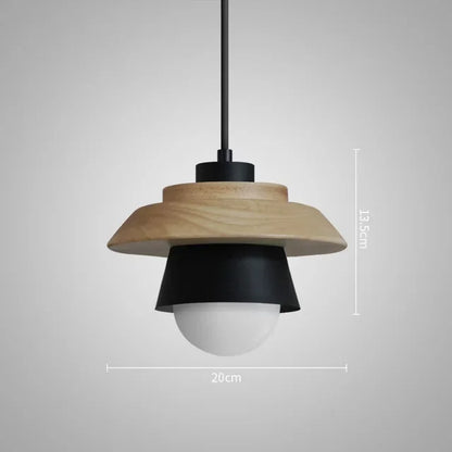 Nordic Wood Macaron Colour Pendant Light