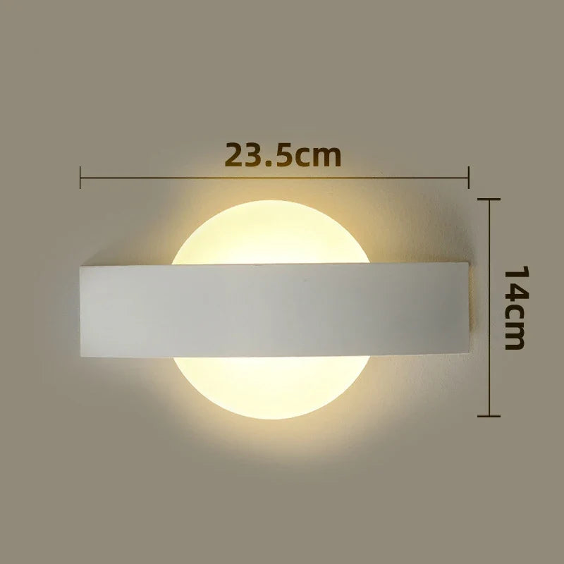 Acrylic Sphere and Iron Panel LED Wall Lamp