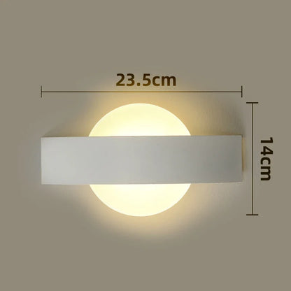 Acrylic Sphere and Iron Panel LED Wall Lamp