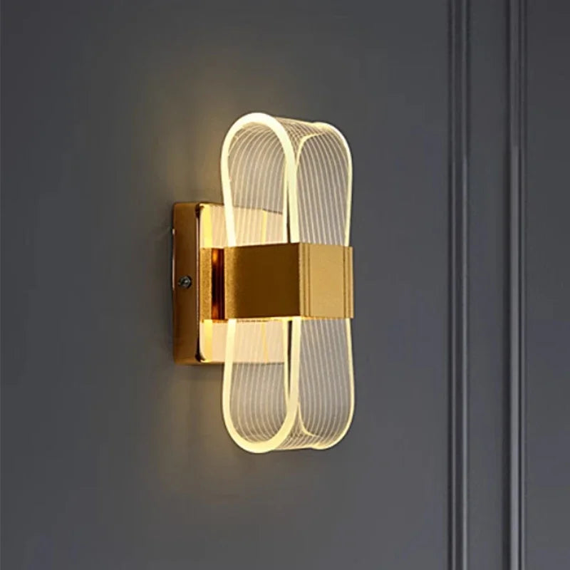 Nordic Gold Looped Aluminium LED Wall Lamp