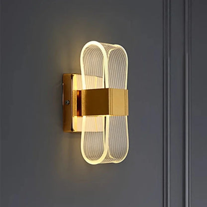 Nordic Gold Looped Aluminium LED Wall Lamp