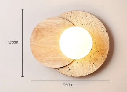 Wabi-Sabi Stone Wall Lamp | Modern Natural Texture Design