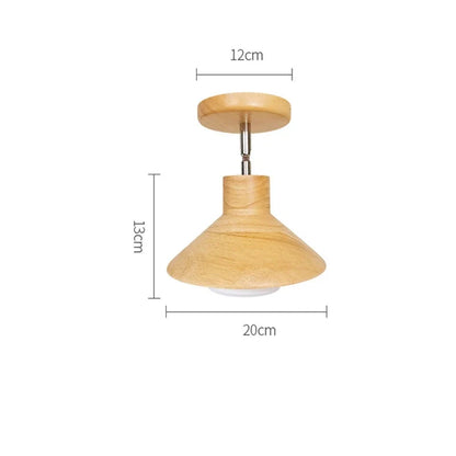 NordicWood Ceiling Lamp | Natural Timber Cone Design