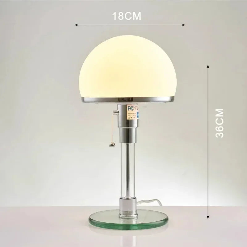 Wilhelm Frosted Glass Bauhaus Lamp