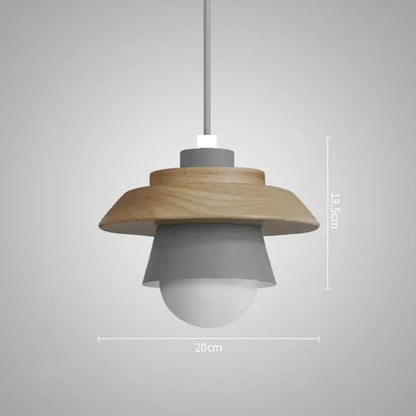 Nordic Wood Macaron Colour Pendant Light