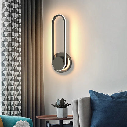 330 Degree Rotating Black Aluminium LED Wall Light