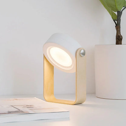 Creative Wooden Handle Portable Lantern | Folding Rechargeable Table Lamp