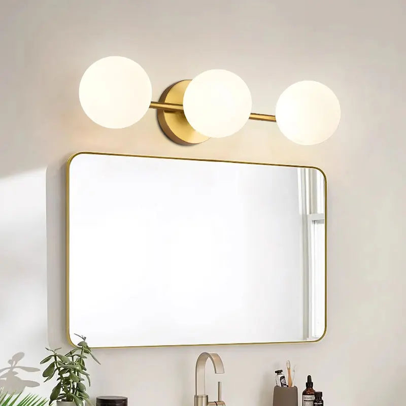 Triple Globe Frosted Glass Wall Light