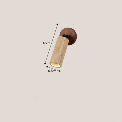 Huangdong Travertine Wood Wall Lamp