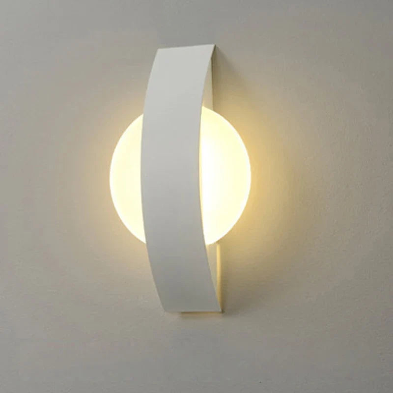 Acrylic Sphere and Iron Panel LED Wall Lamp
