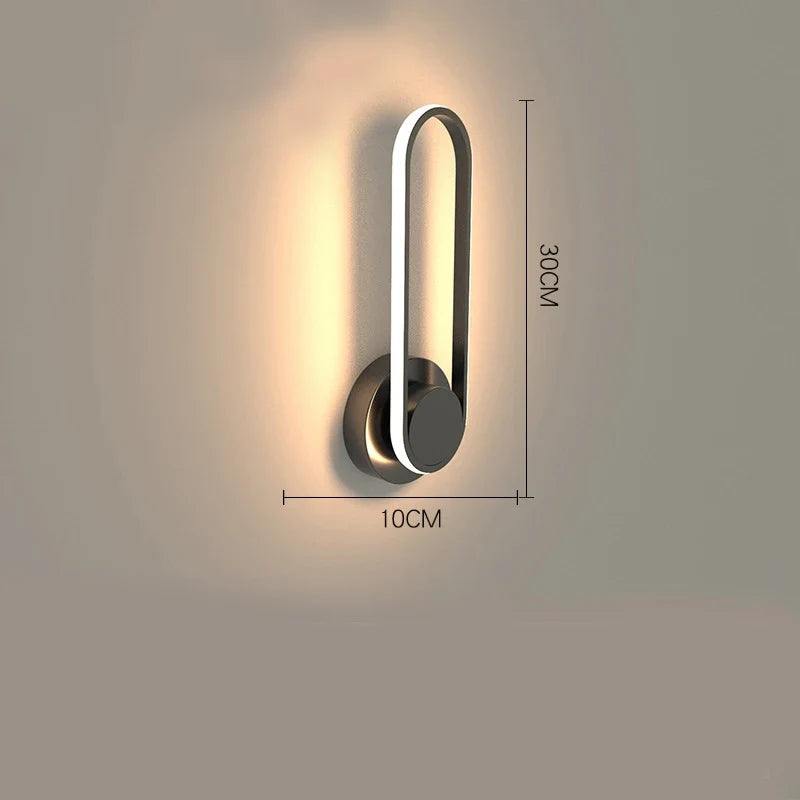 330 Degree Rotating Black Aluminium LED Wall Light