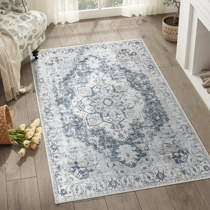 Heritage Medallion Foldable Non-Slip Area Rug