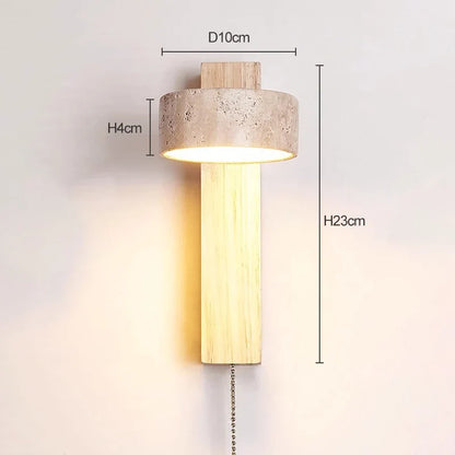 Éclat Wall Lamp | French Wabi-Sabi Headboard Light with Pull Switch