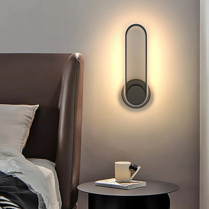 330 Degree Rotating Black Aluminium LED Wall Light