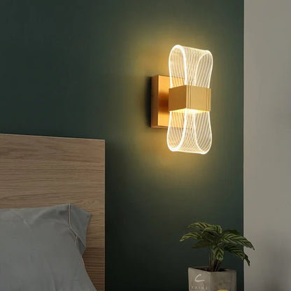 Nordic Gold Looped Aluminium LED Wall Lamp
