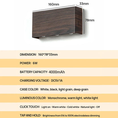 LumiBlock Rechargeable Wireless Wall Lamp