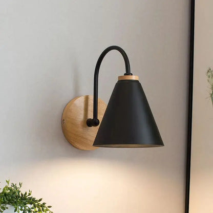 Nordic Beam | Scandinavian Wood & Iron Wall Light
