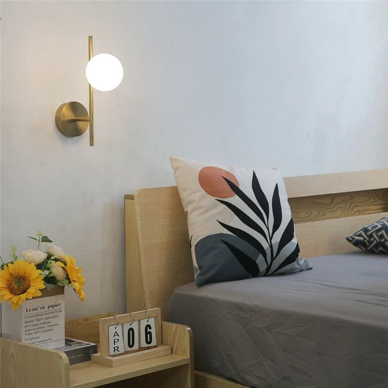 Astra Wall Light | Dual Globe Modern Gold Design