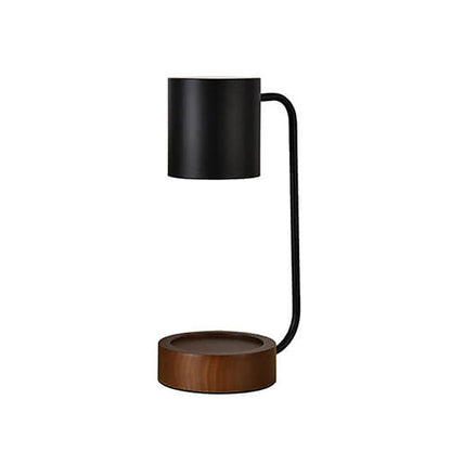 Japanese Wood and Metal Table Lamp