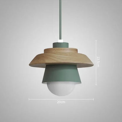 Nordic Wood Macaron Colour Pendant Light