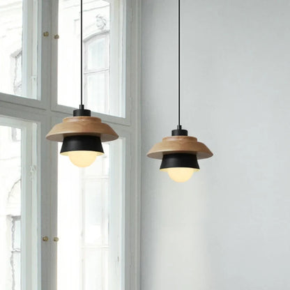 Nordic Wood Macaron Colour Pendant Light