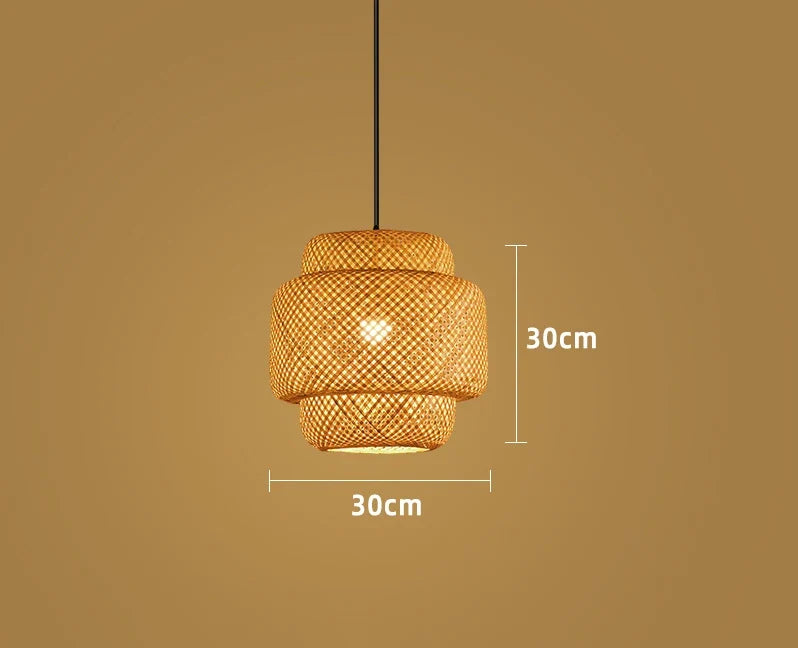 Handwoven Bamboo Rattan Pendant Lamp