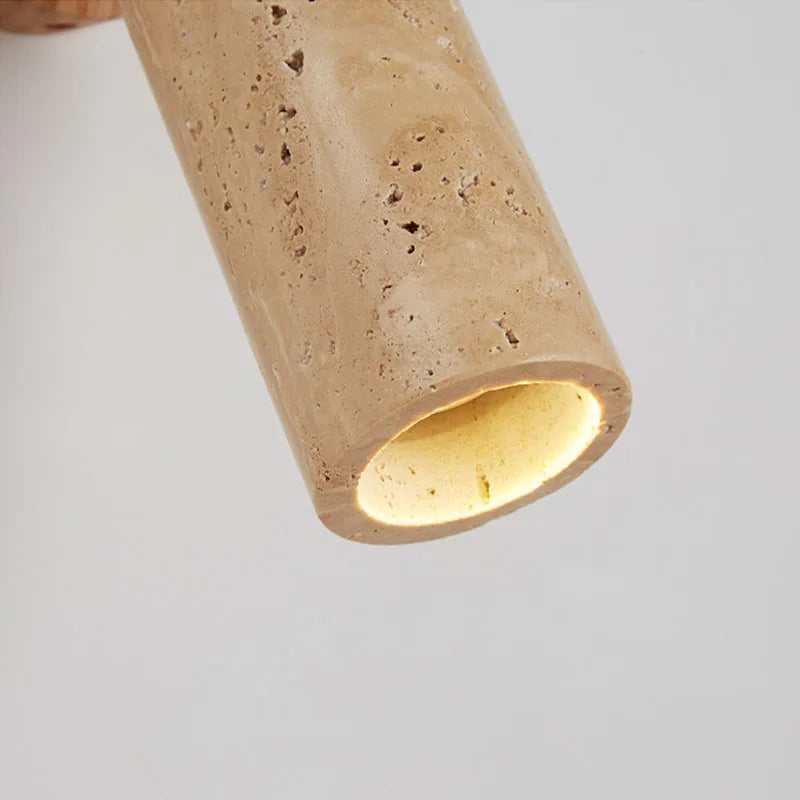 Huangdong Travertine Wood Wall Lamp