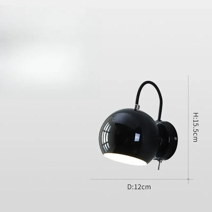 Nordic Cream Wall Lamp | Adjustable Dome Light