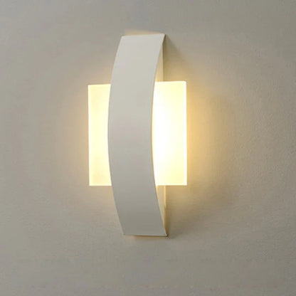 Acrylic Sphere and Iron Panel LED Wall Lamp