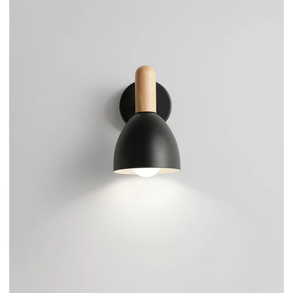 Nordic Wooden Wall Lamp | Adjustable Bedside Light