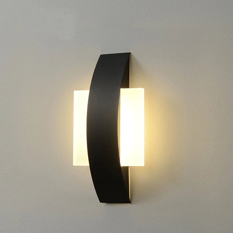 Acrylic Sphere and Iron Panel LED Wall Lamp