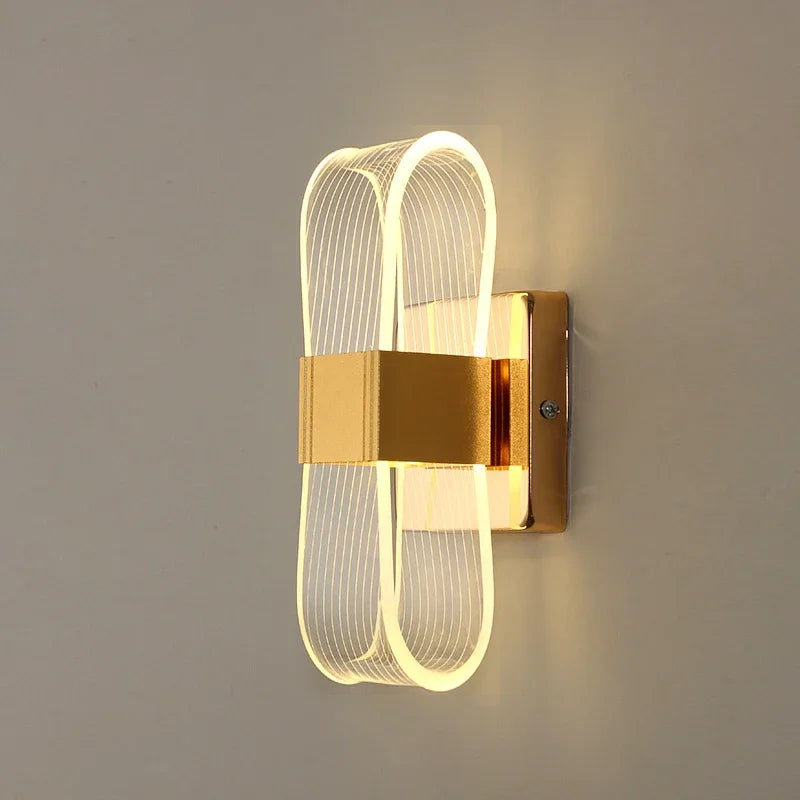Nordic Gold Looped Aluminium LED Wall Lamp