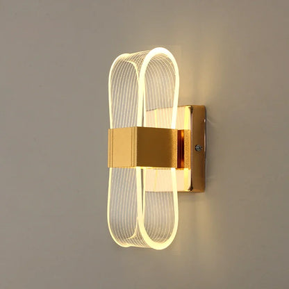Nordic Gold Looped Aluminium LED Wall Lamp