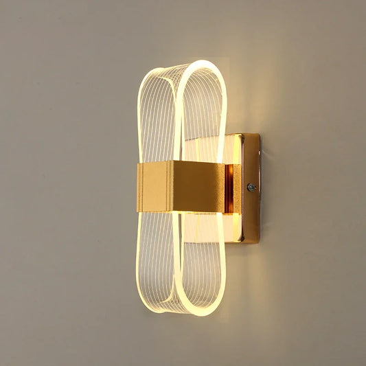 Nordic Gold Looped Aluminium LED Wall Lamp