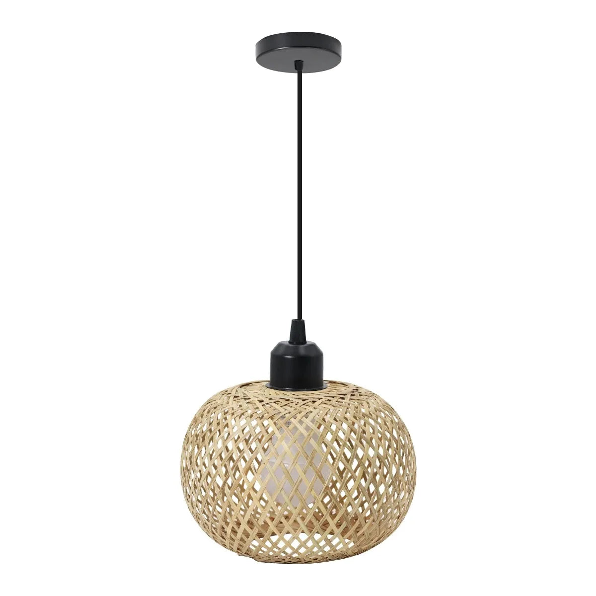 Natura Bamboo Ceiling Lamp | Handwoven Rattan LED Fixture