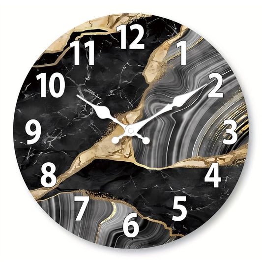 MarbellaTime Marble Pattern Wall Clock