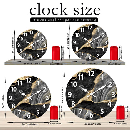 MarbellaTime Marble Pattern Wall Clock