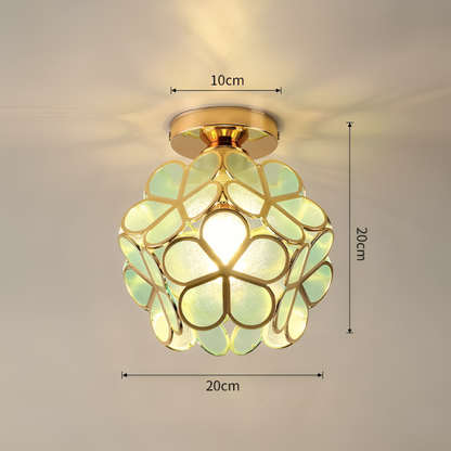 Retro Flower PVC Flush Mount Ceiling Light