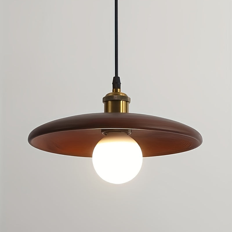 Nordic Solid Wood Semi-Flush Pendant