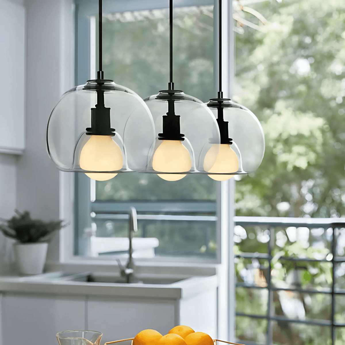 Clyde Seamless Glass Globe Pendant
