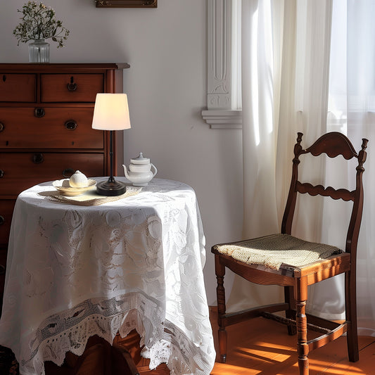 Brushed Gold Fabric Shade Cordless Table Lamp