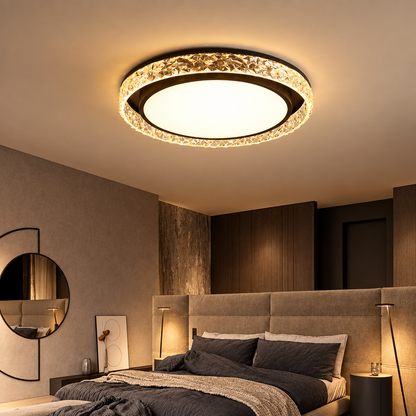 Crystal Halo LED ceiling light in a bedroom