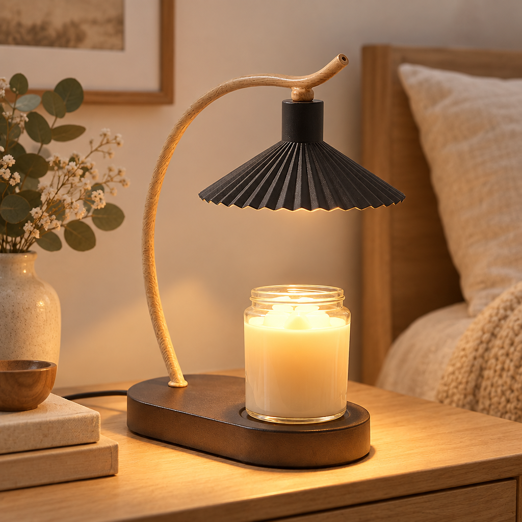 Vanessa candle warmer lamp on a side table