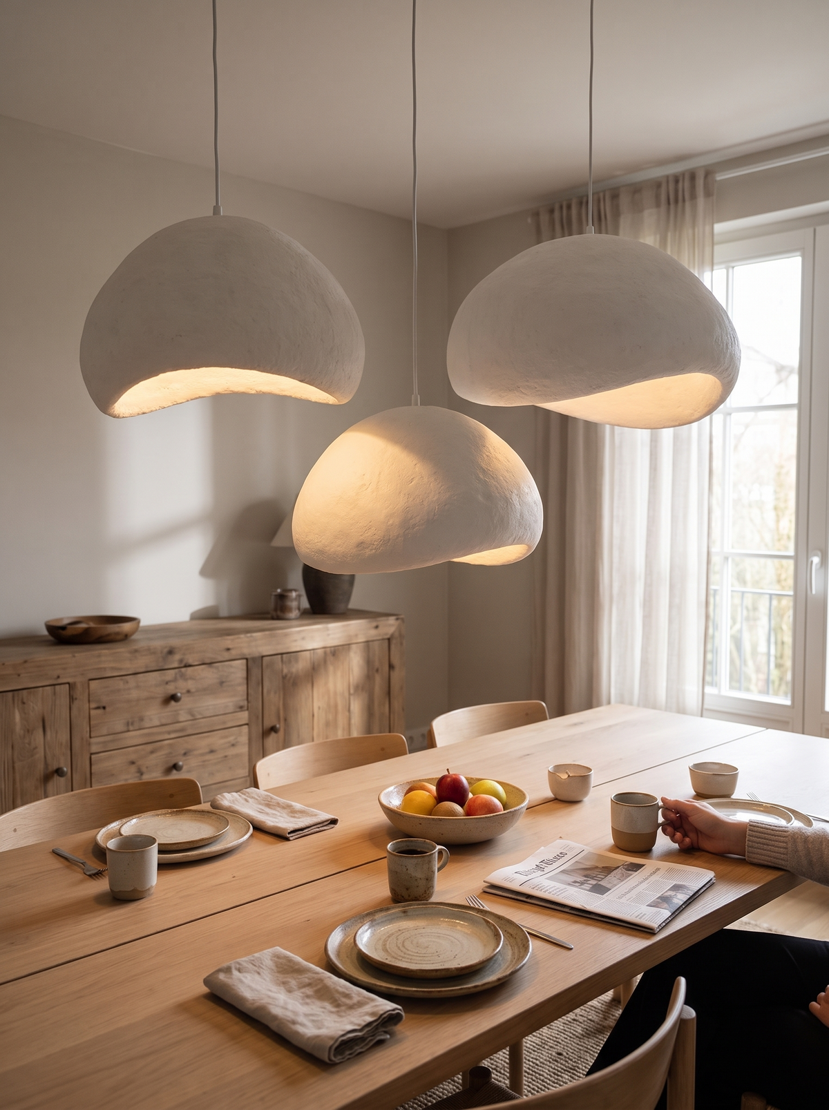 Zenith Glow LED Chandelier lighting a room