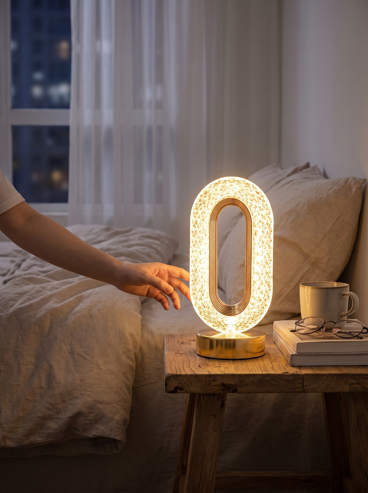 Stellora 3D Crystal LED Night Light adjustable glow